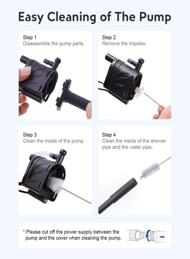 URUQ Fish Tank Cleaning Kit: Algae Scraper for Aquariums Glass Scrubber Cleaner Tools with Handle - 7 in 1 Betta Fish Tanks Cleaning Accessories Set Including Fishing Net Sponge Brush Pump Brush - Image 5